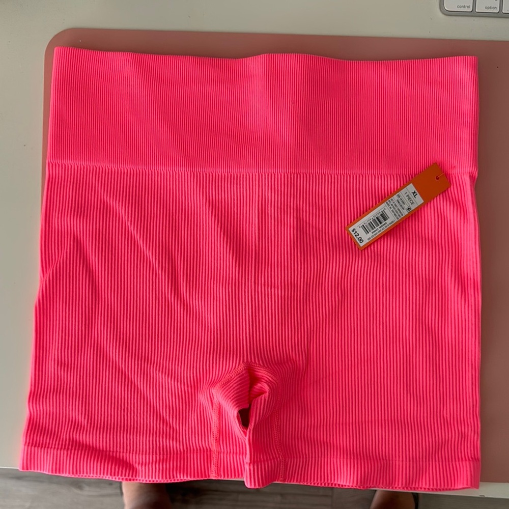 Colsie Pink Bike Shorts Stretchy Mid-Thigh